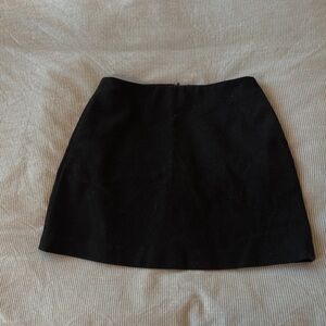 Uniqlo Women's Wool Blend Black Mini Skirt